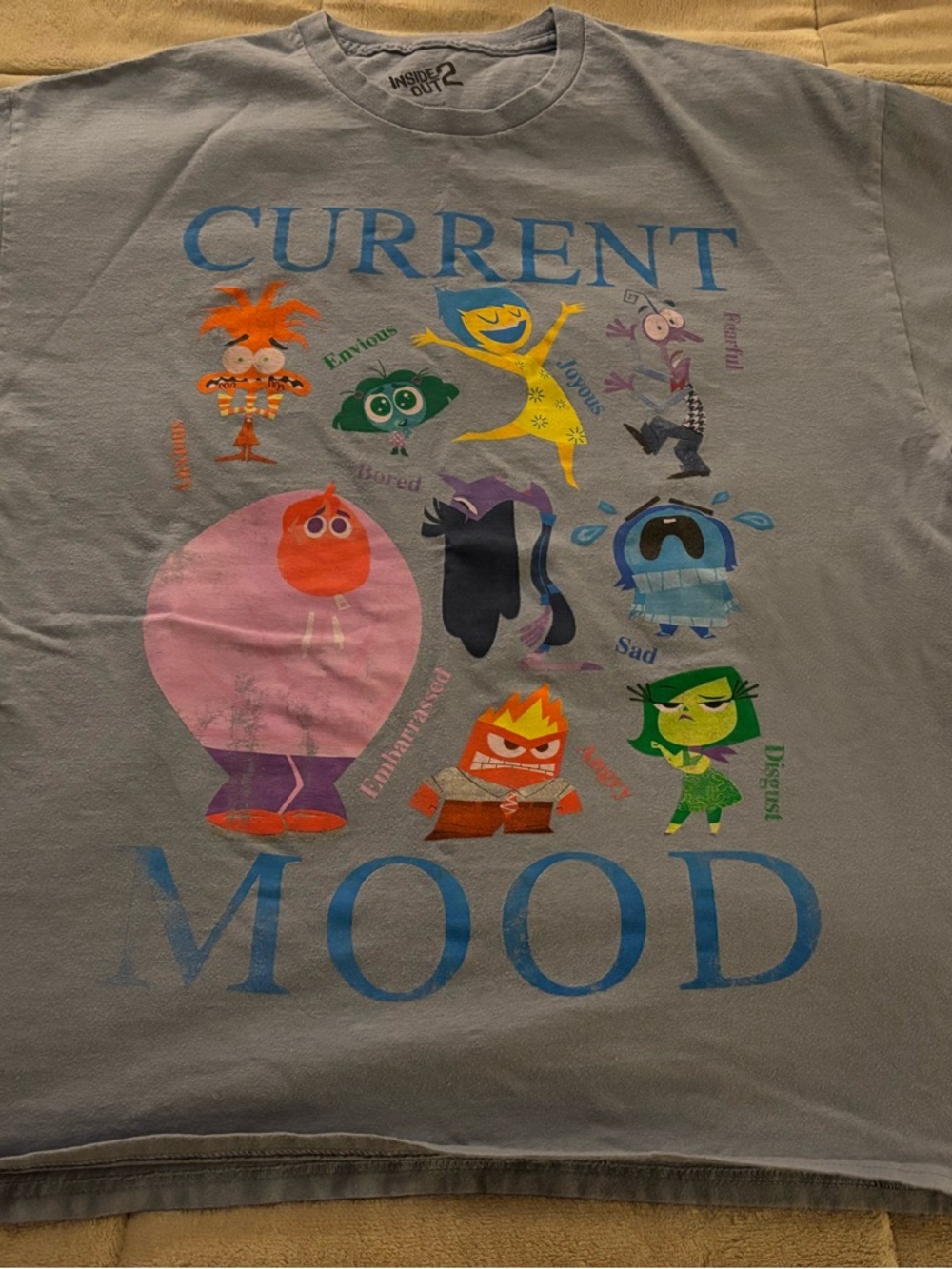 Disney Inside Out 2 Graphic T-Shirt Size Large